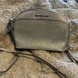 Silver glitter Michael Kors crossbody